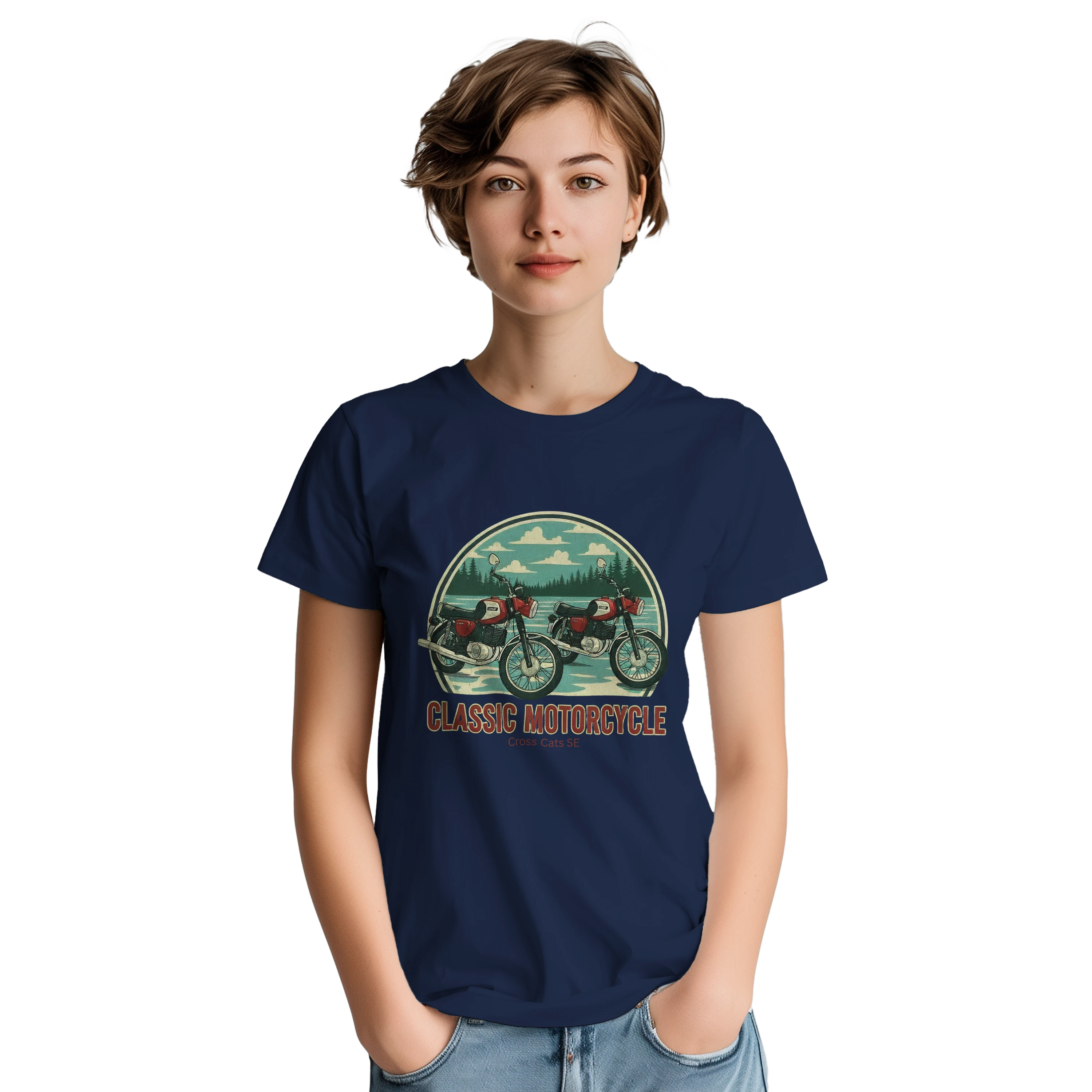 MZ Classic Motorcycle | T-Shirt | Thick Cotton