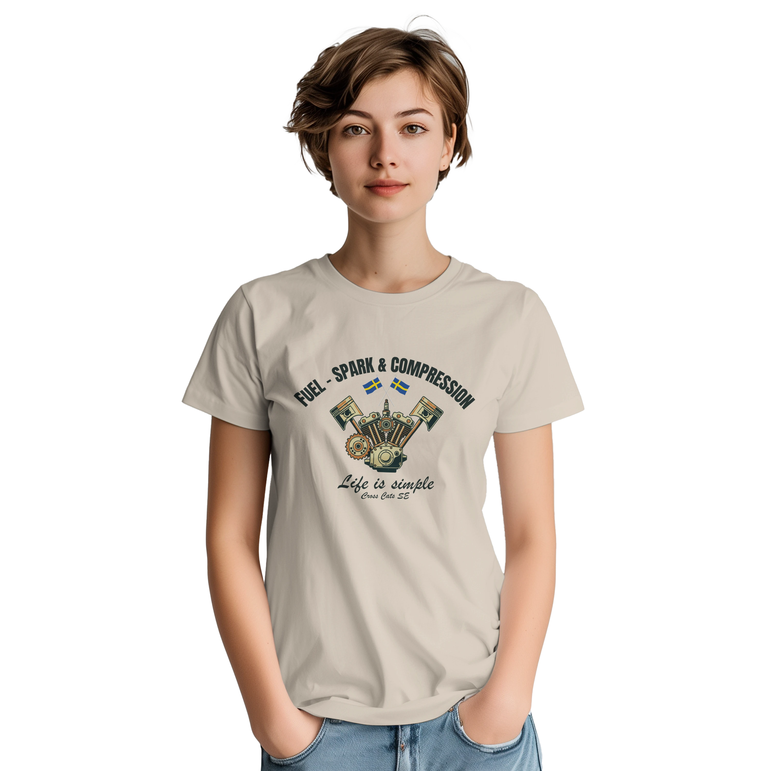 Fuel-, Spark & Compression | T-Shirt | Thick Cotton