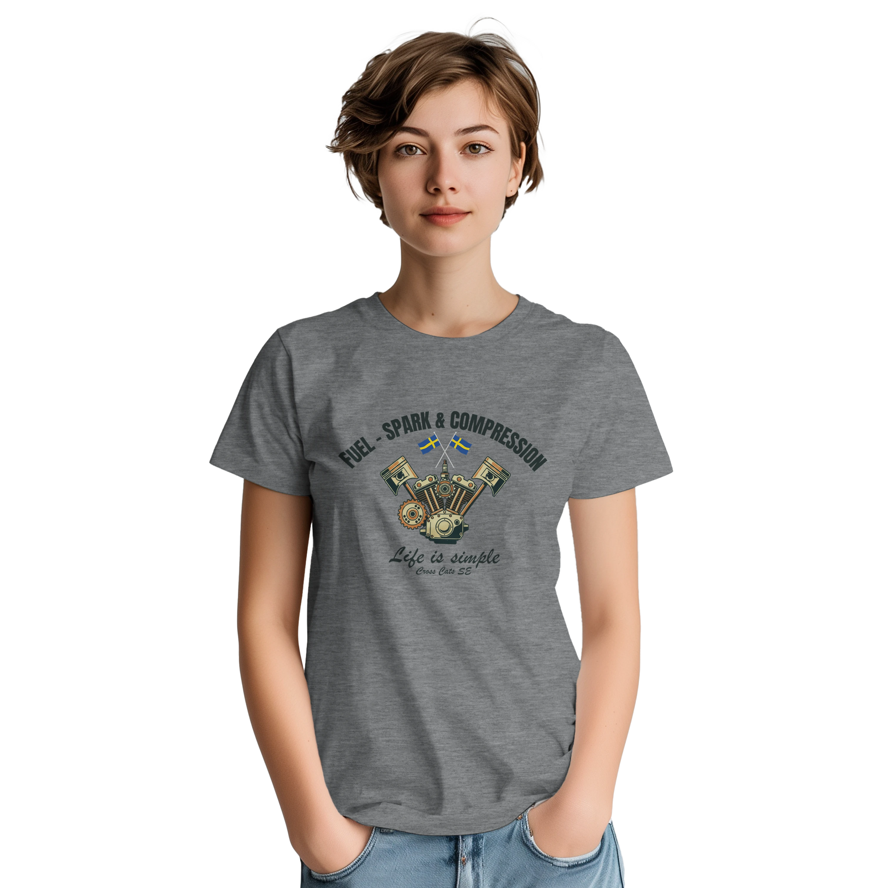 Fuel-, Spark & Compression | T-Shirt | Thick Cotton