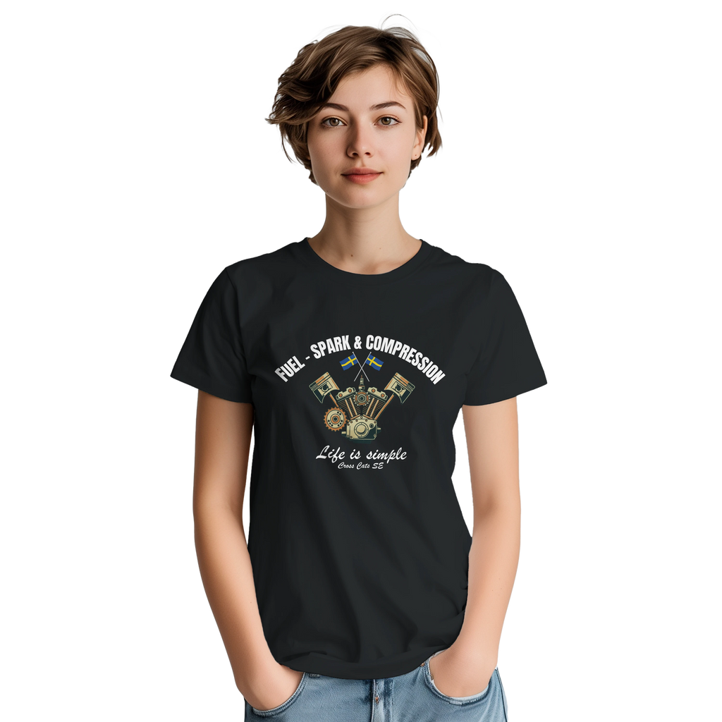 Fuel-, Spark & Compression | T-Shirt | Thick Cotton