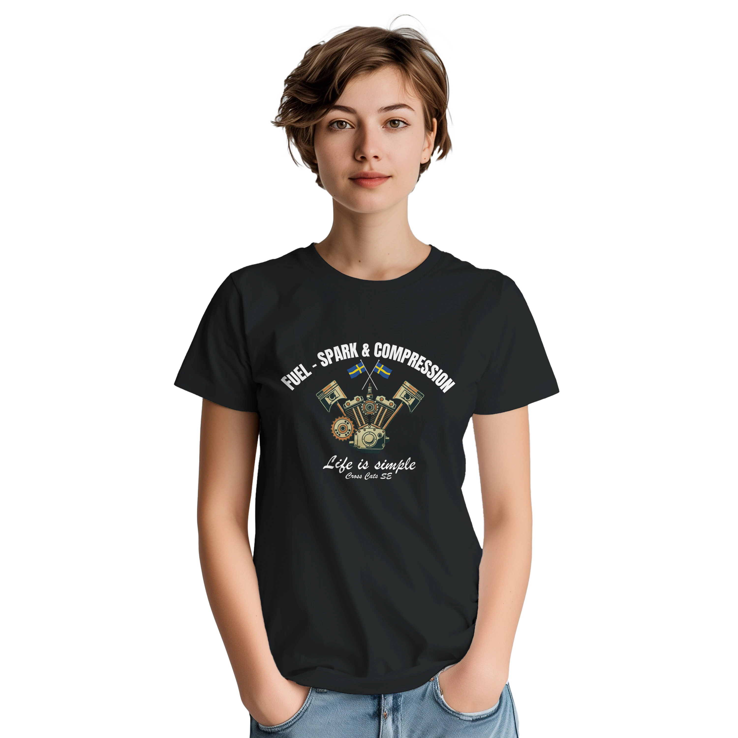 Fuel-, Spark & Compression | T-Shirt | Thick Cotton