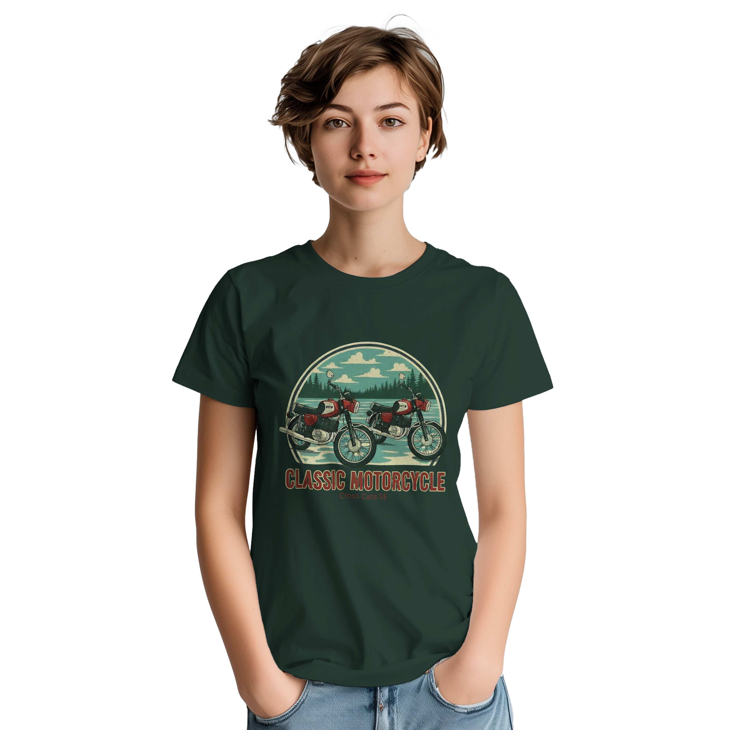 MZ Classic Motorcycle | T-Shirt | Thick Cotton