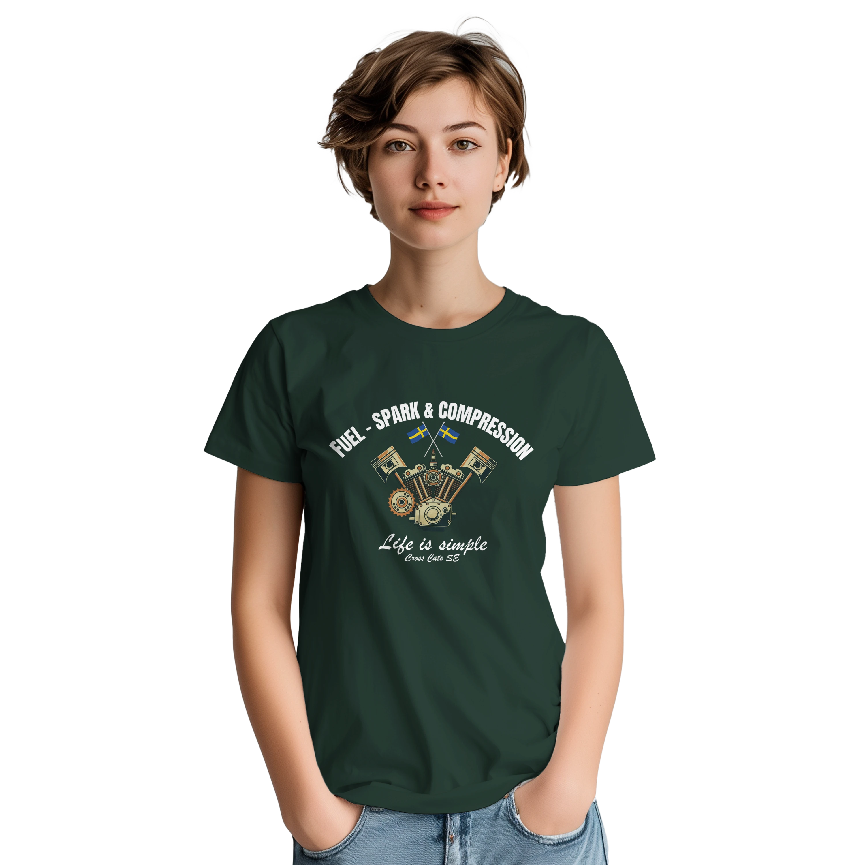 Fuel-, Spark & Compression | T-Shirt | Thick Cotton