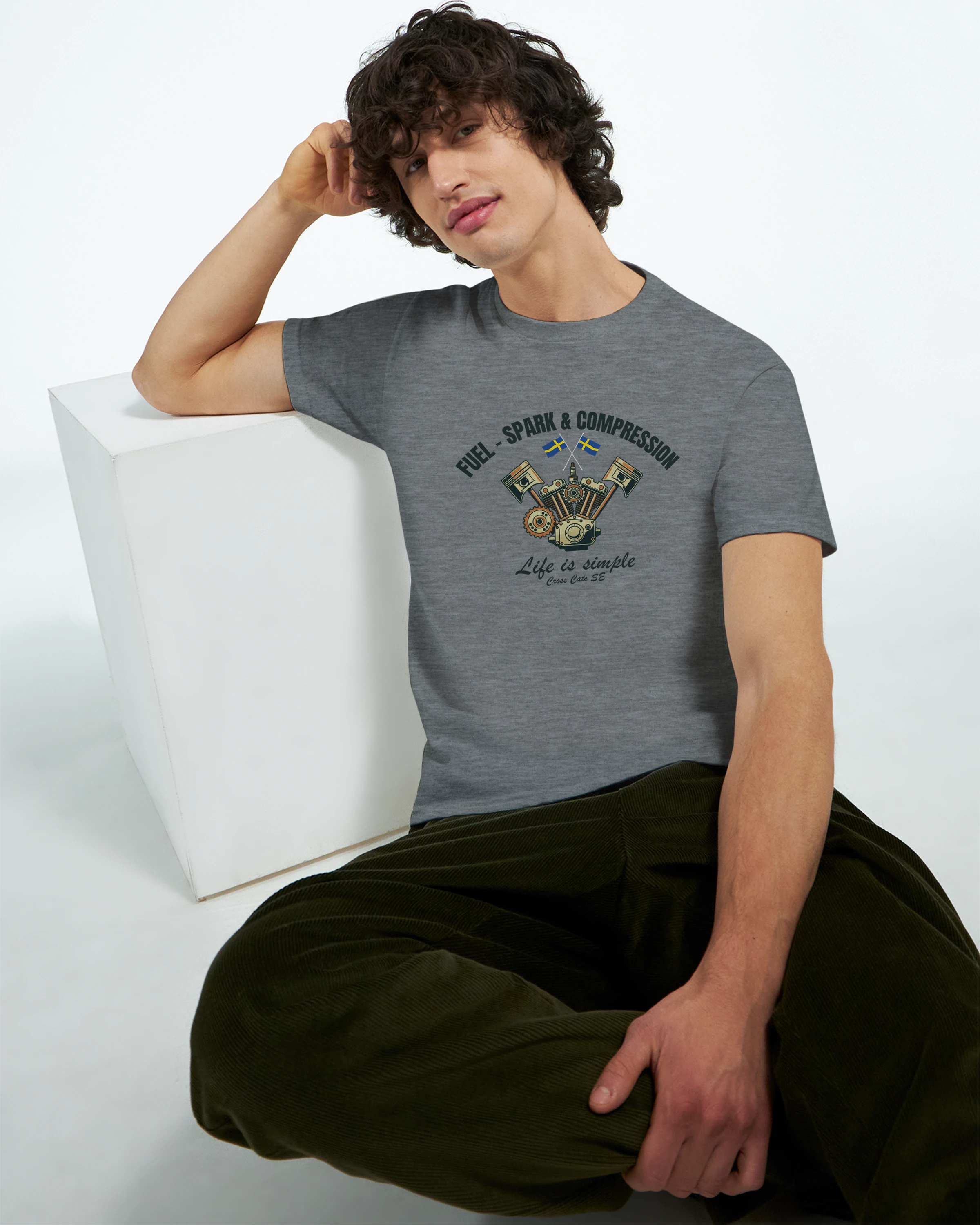 Fuel-, Spark & Compression | T-Shirt | Thick Cotton